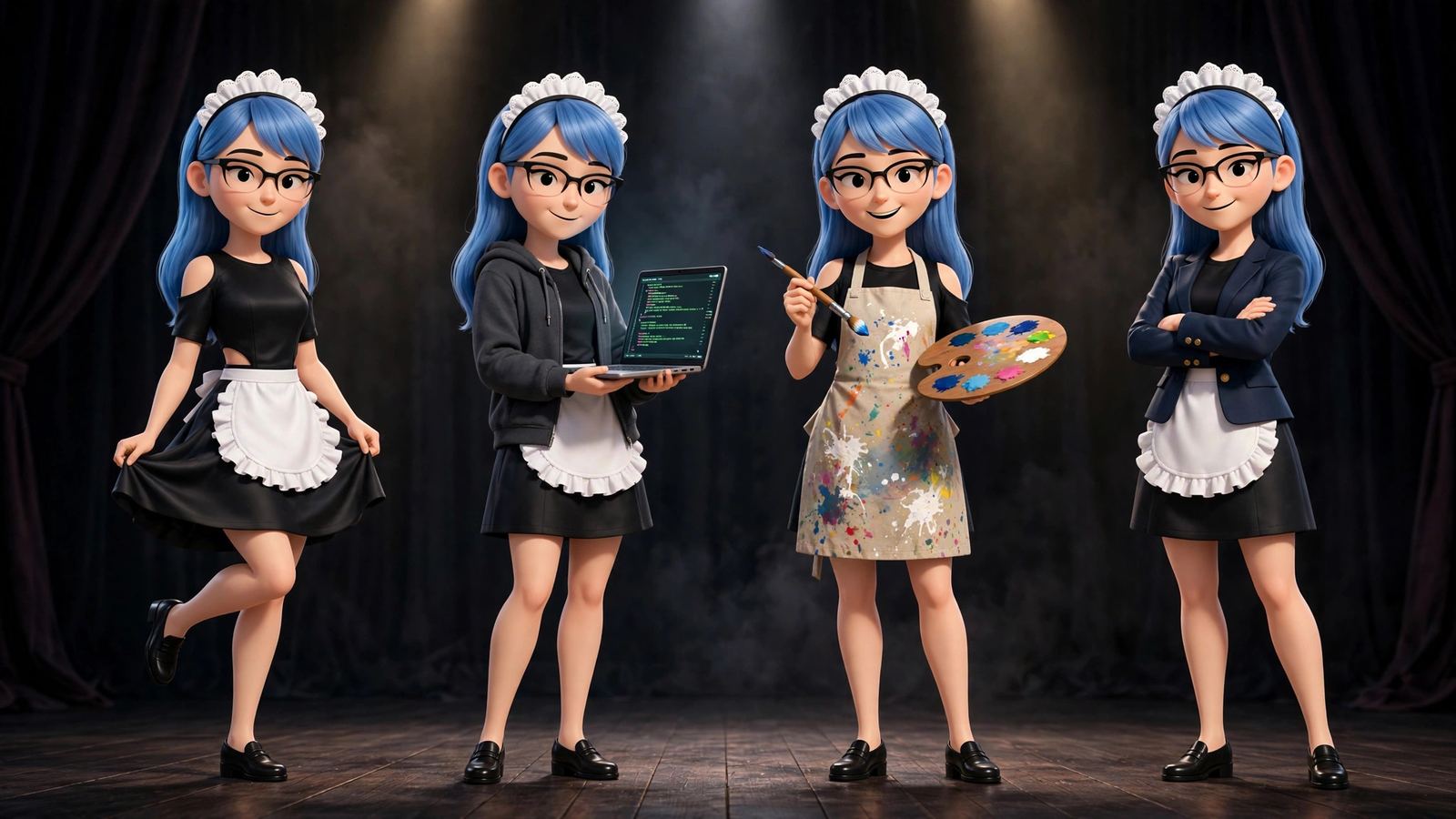Bốn phiên bản Jinny: hầu gái, lập trình viên, họa sĩ, luật sư